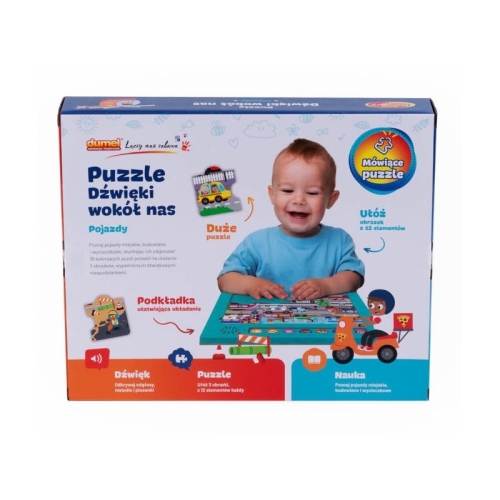 Puzzle Dźwięki wokół nas - Pojazdy DG 82719 Dumel